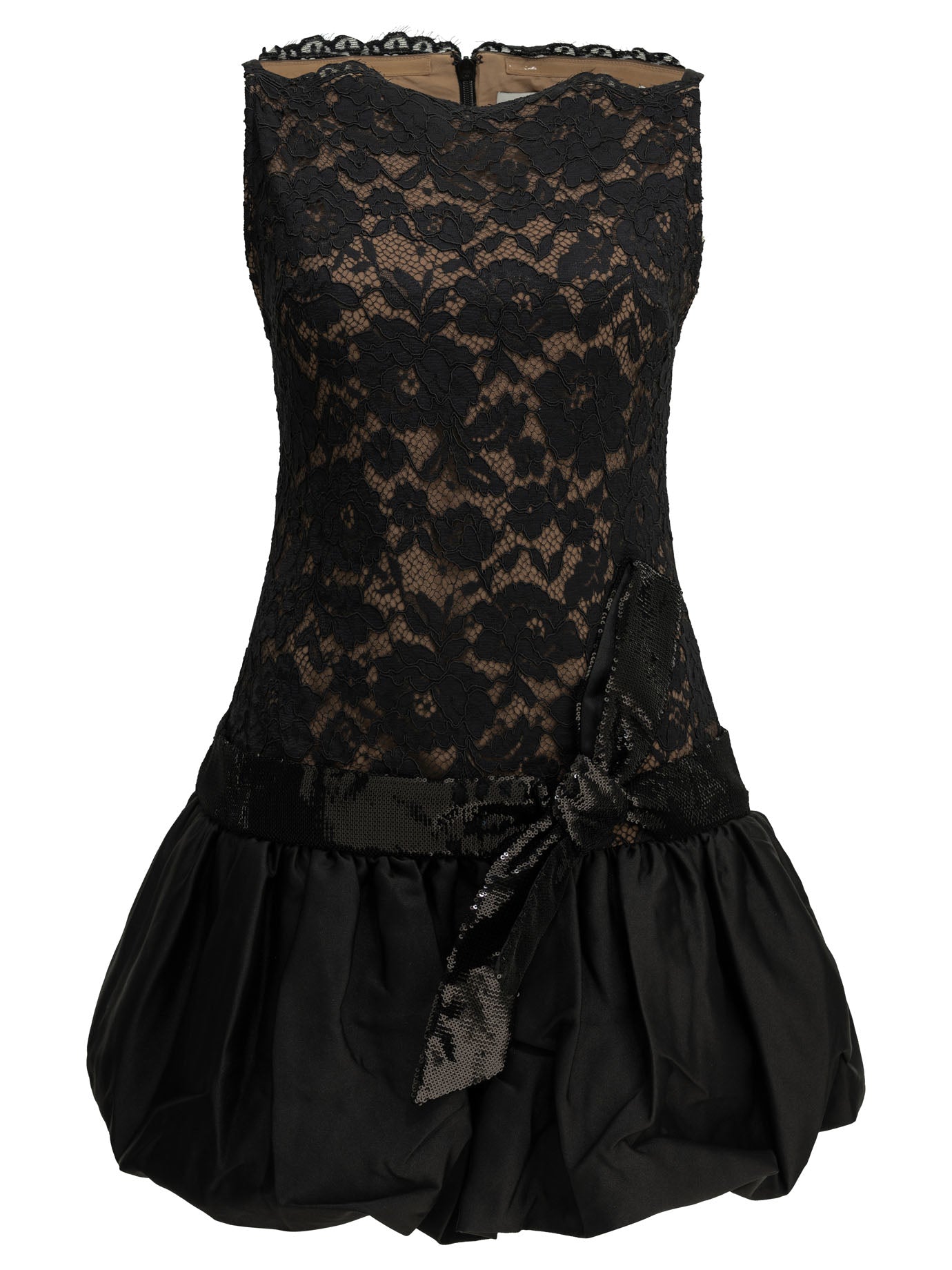 Self-Portrait Short balloon dress - Black