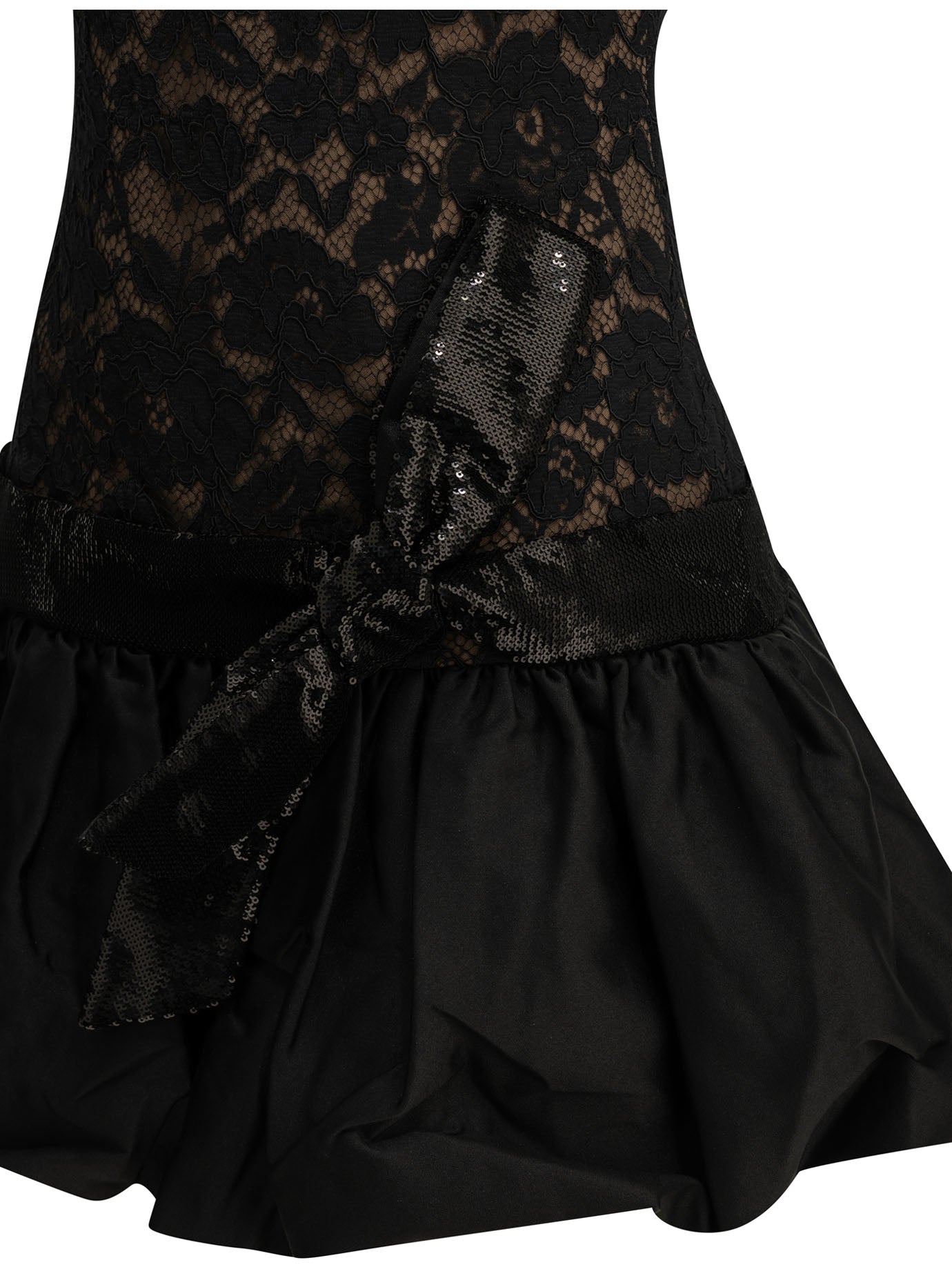 Self-Portrait Short balloon dress - Black