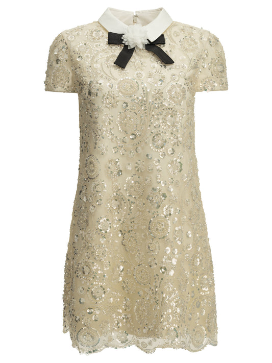 Self-Portrait Short sheath dress - White