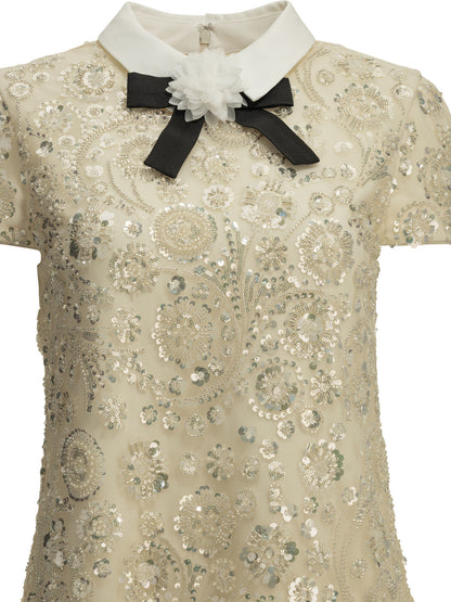 Self-Portrait Short sheath dress - White