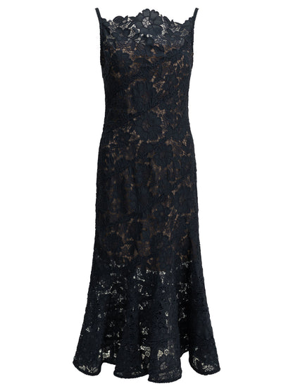 Self-Portrait Lace midi dress - Blue
