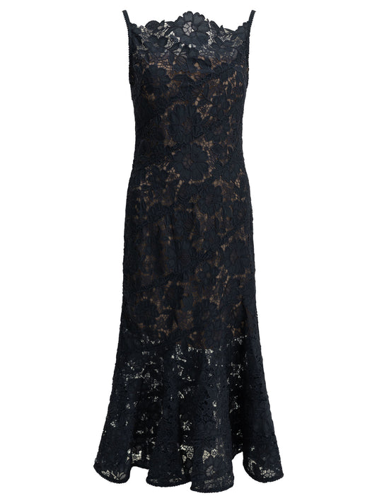 Self-Portrait Lace midi dress - Blue