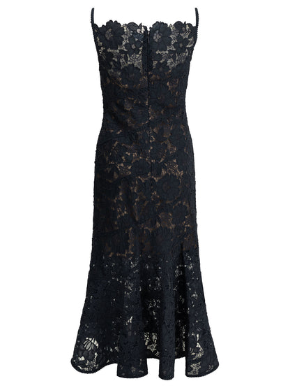 Self-Portrait Lace midi dress - Blue