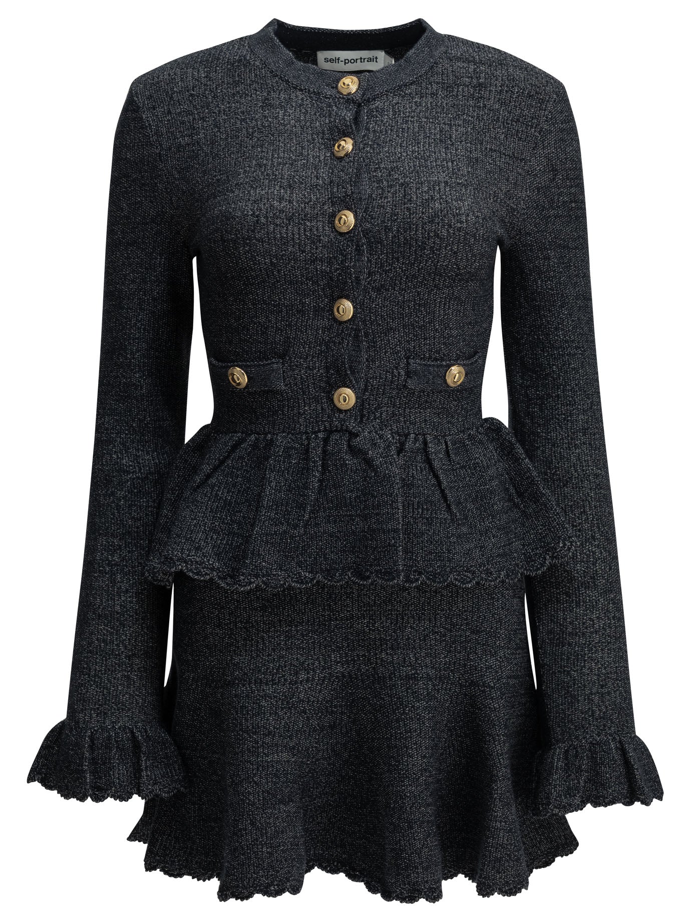 Self-Portrait Short knit dress - Blue