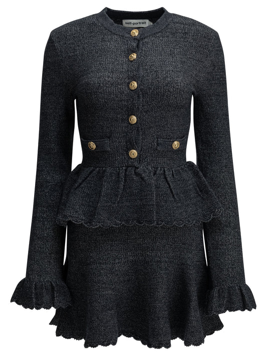 Self-Portrait Short knit dress - Blue