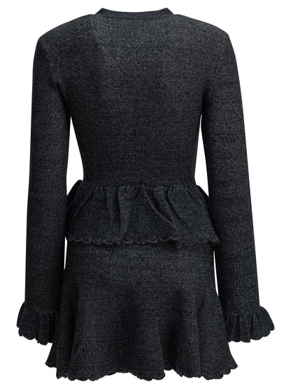 Self-Portrait Short knit dress - Blue