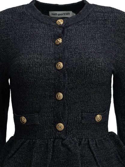 Self-Portrait Short knit dress - Blue