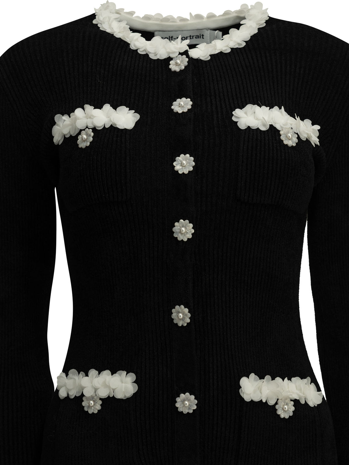 Self-Portrait Short flared dress - Black