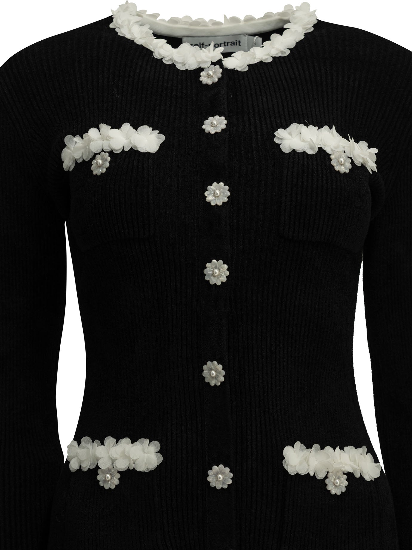 Self-Portrait Short flared dress - Black