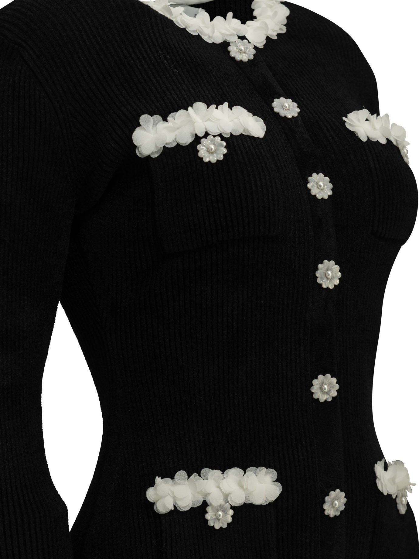 Self-Portrait Short flared dress - Black