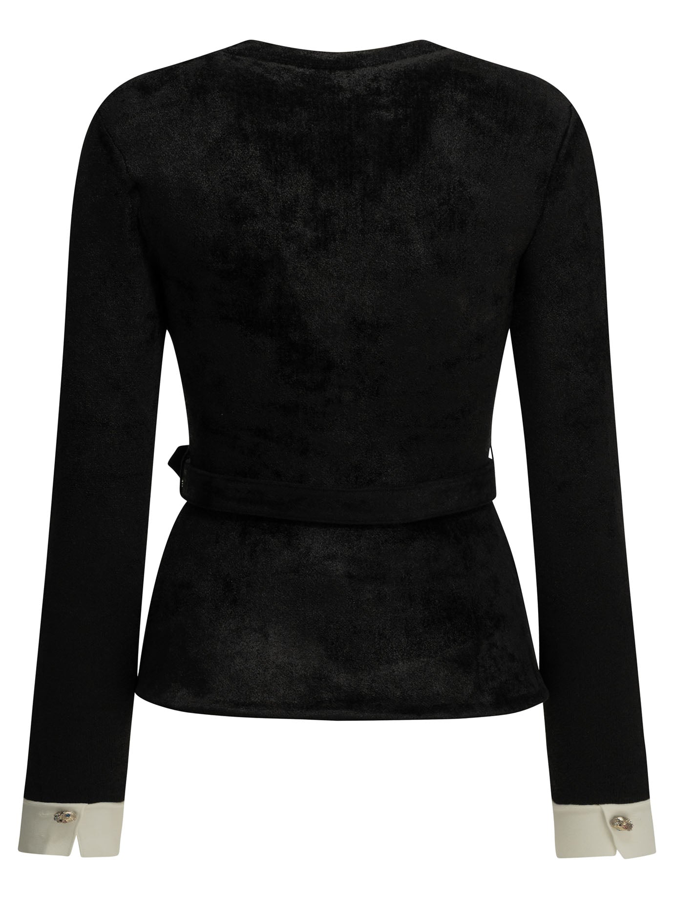 Self-Portrait Chenille cardigan - Black