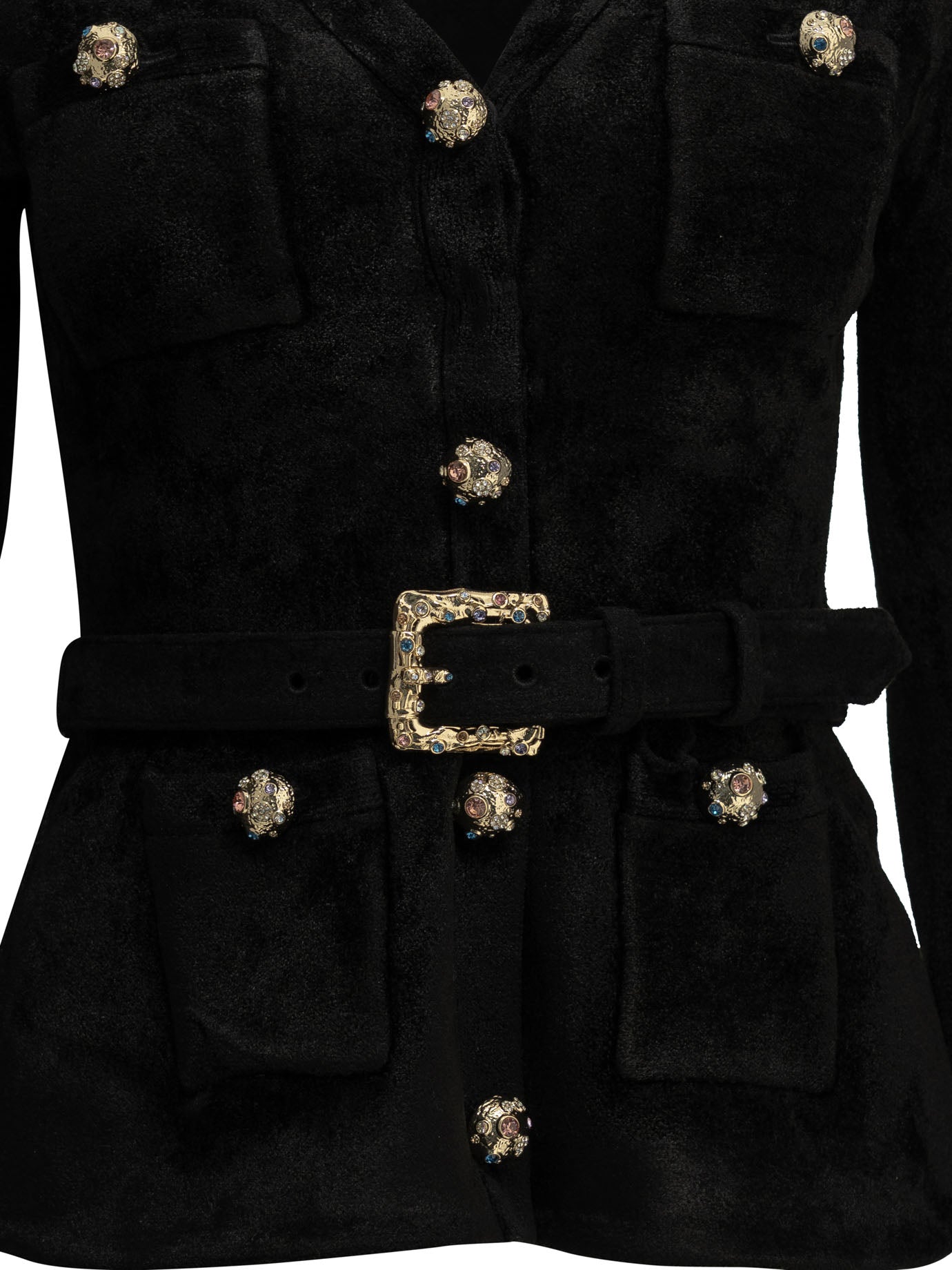 Self-Portrait Chenille cardigan - Black