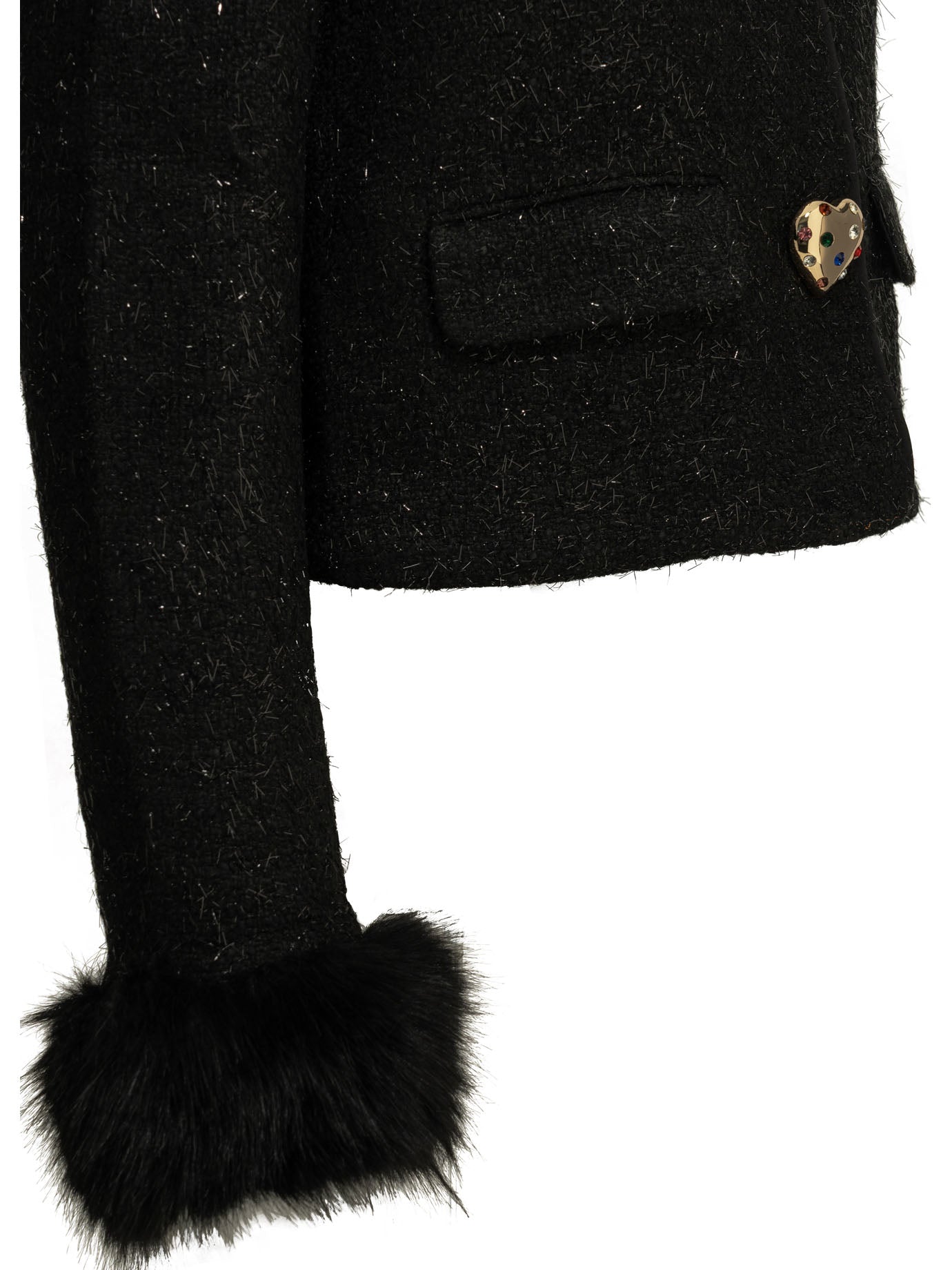 Self-Portrait Bouclé blazer - Black