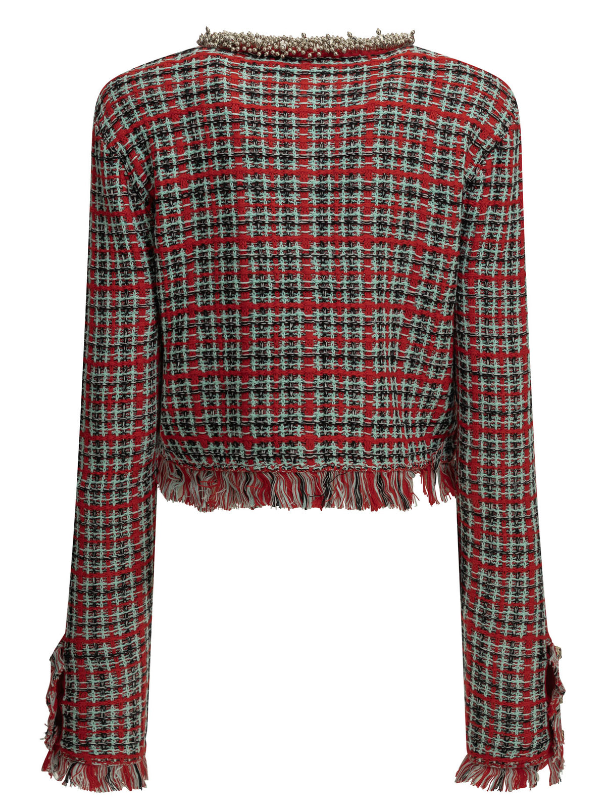 Self-Portrait Cotton-Blend Blazer - Red