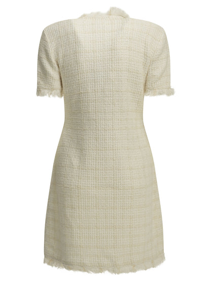 Self-Portrait Short sheath dress - White