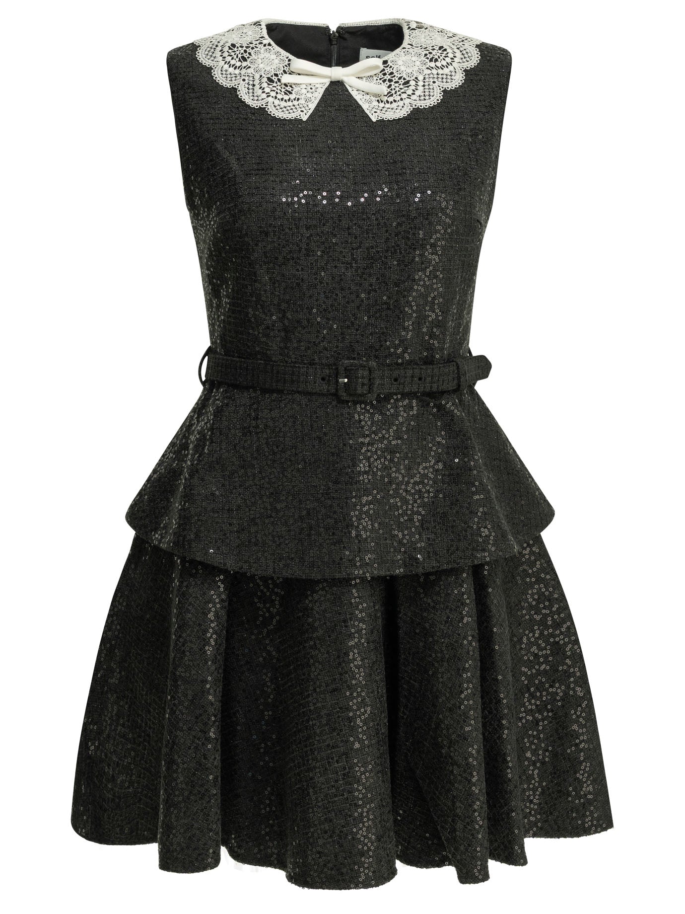 Self-Portrait Short sequin dress - Black