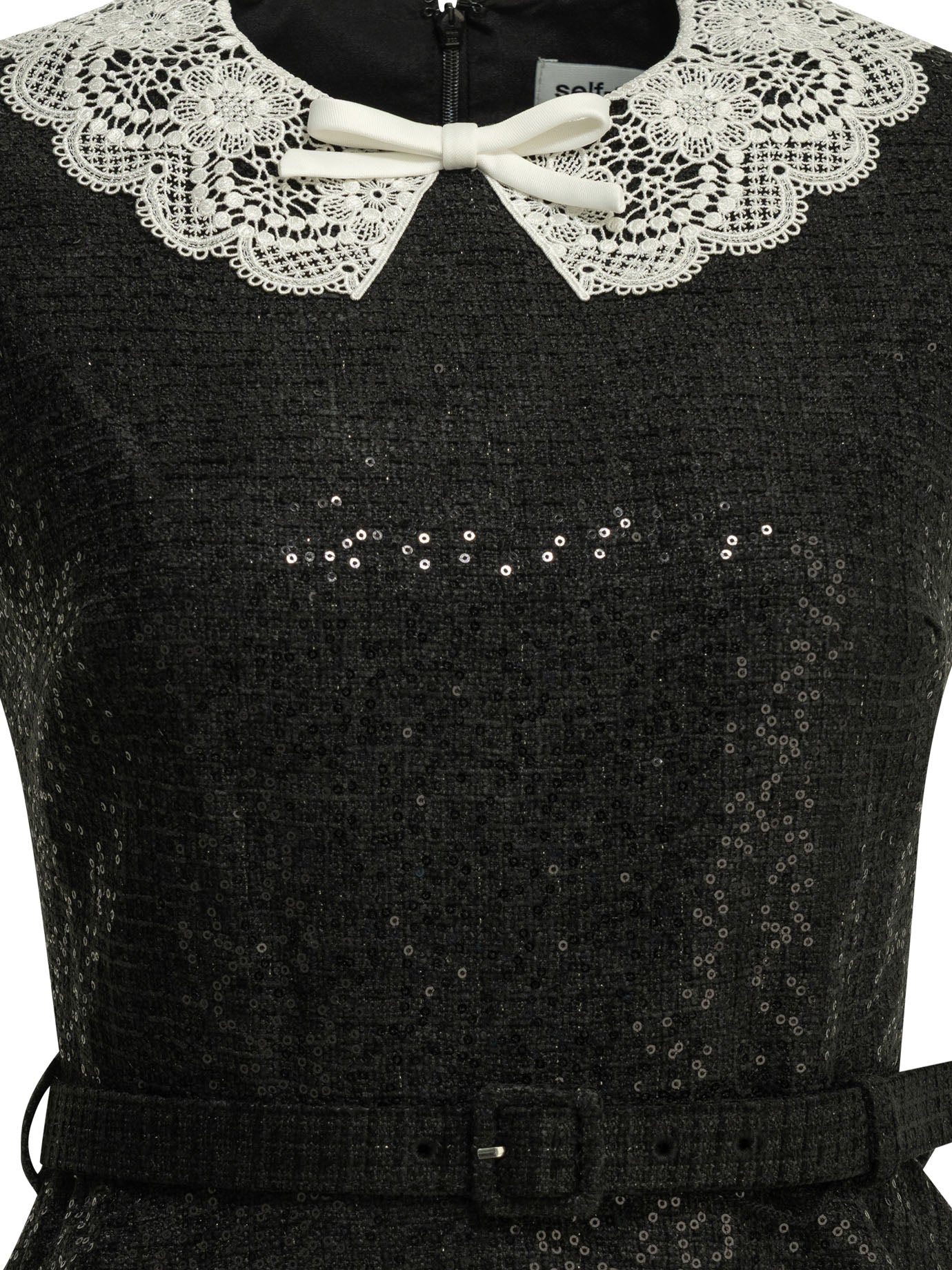 Self-Portrait Short sequin dress - Black
