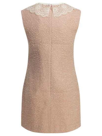 Self-Portrait Short bouclé dress - Pink