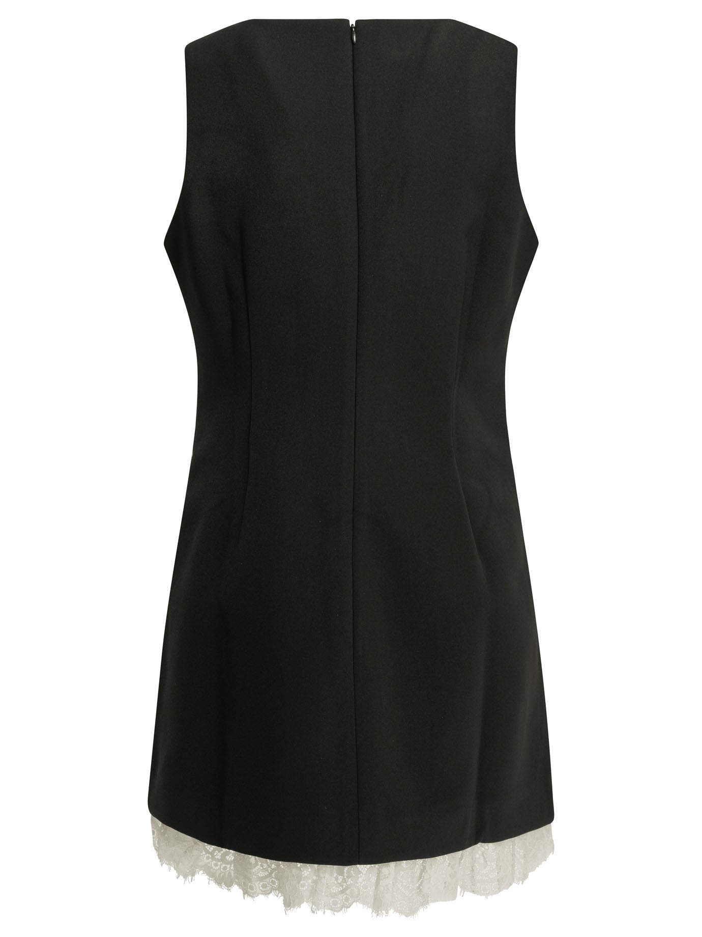 Self-Portrait Short sheath dress with bow - Black