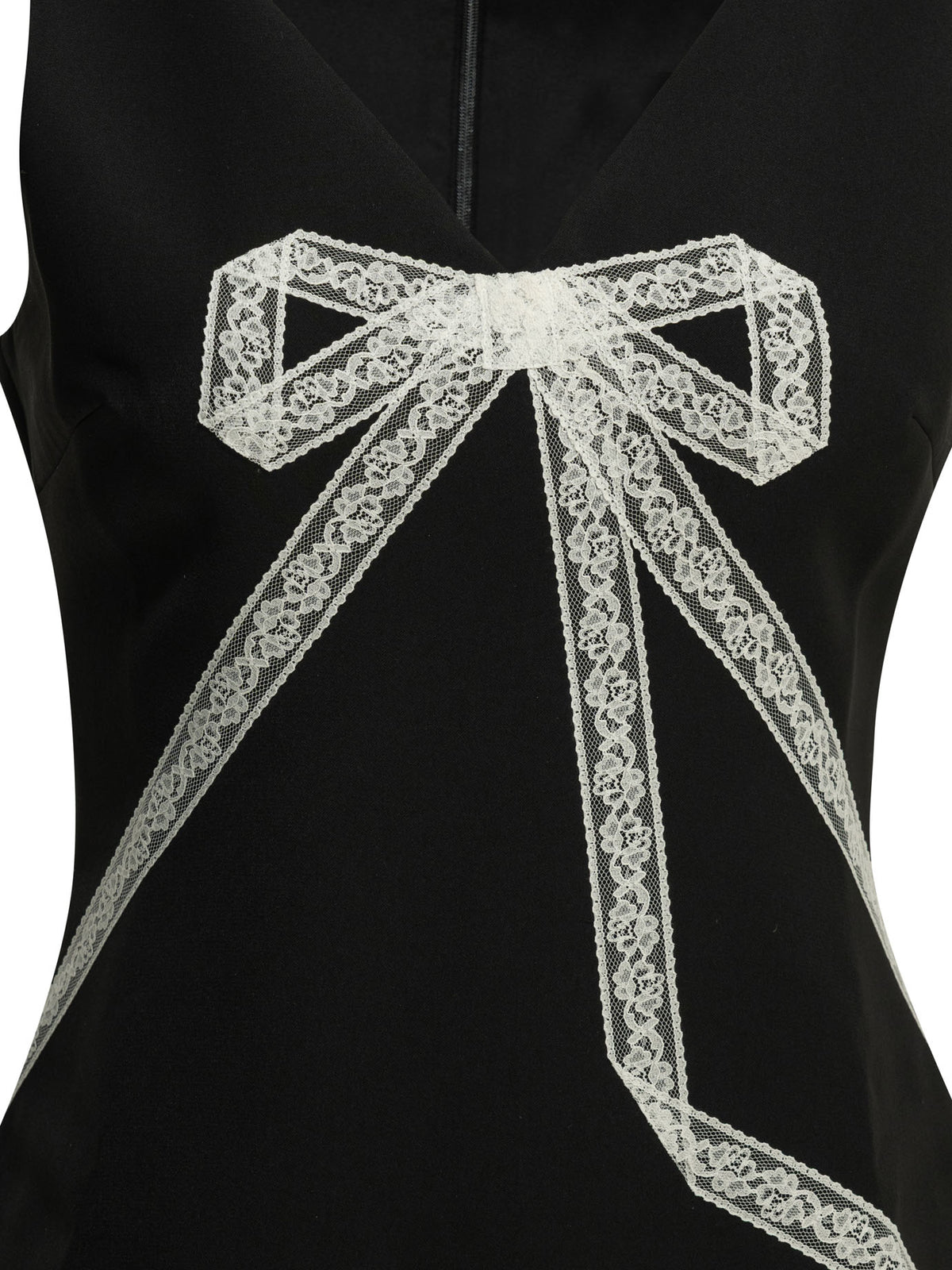 Self-Portrait Short sheath dress with bow - Black
