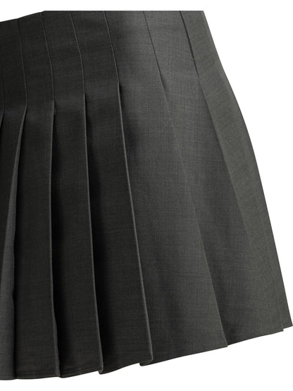 Self-Portrait Pleated miniskirt - Grey