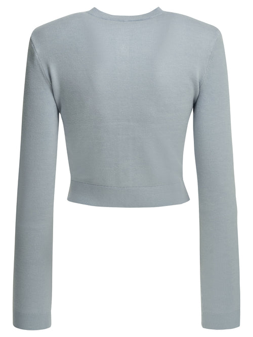 Self-Portrait Embroidered cardigan - Light Blue