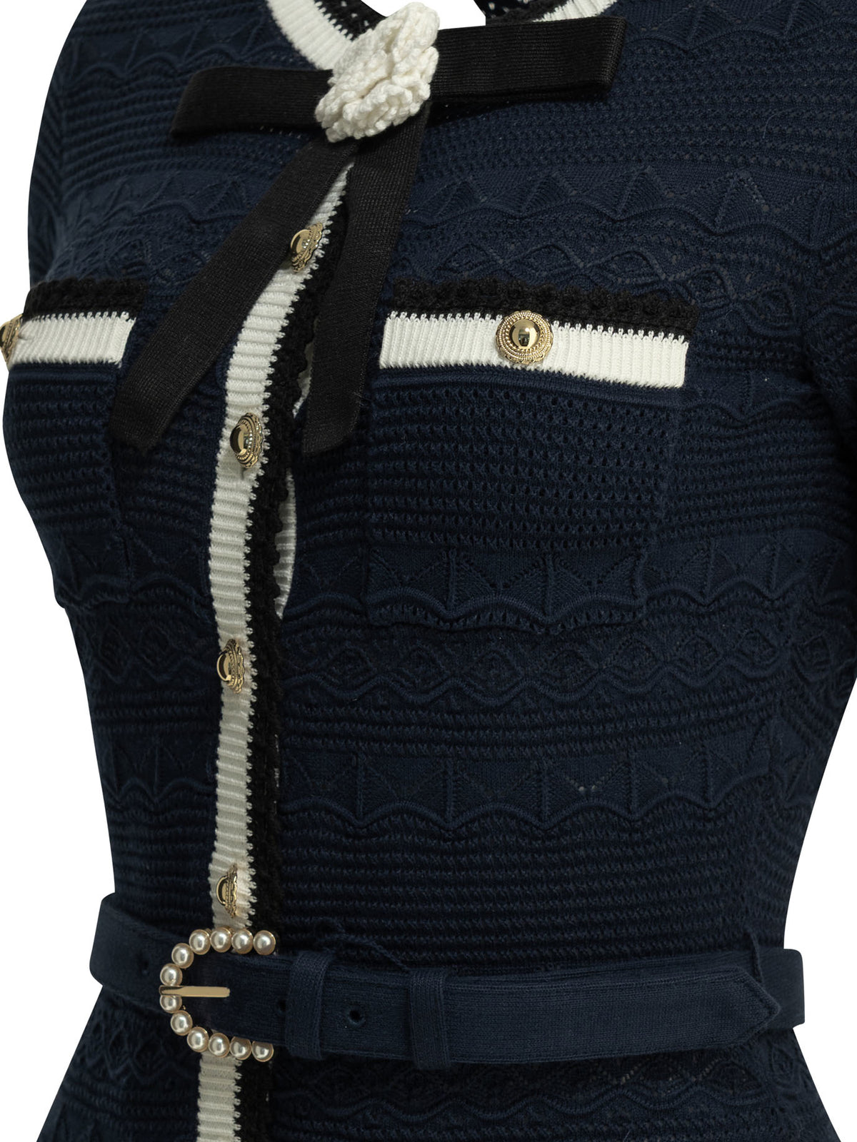 Self-Portrait Knit midi dress - Blue
