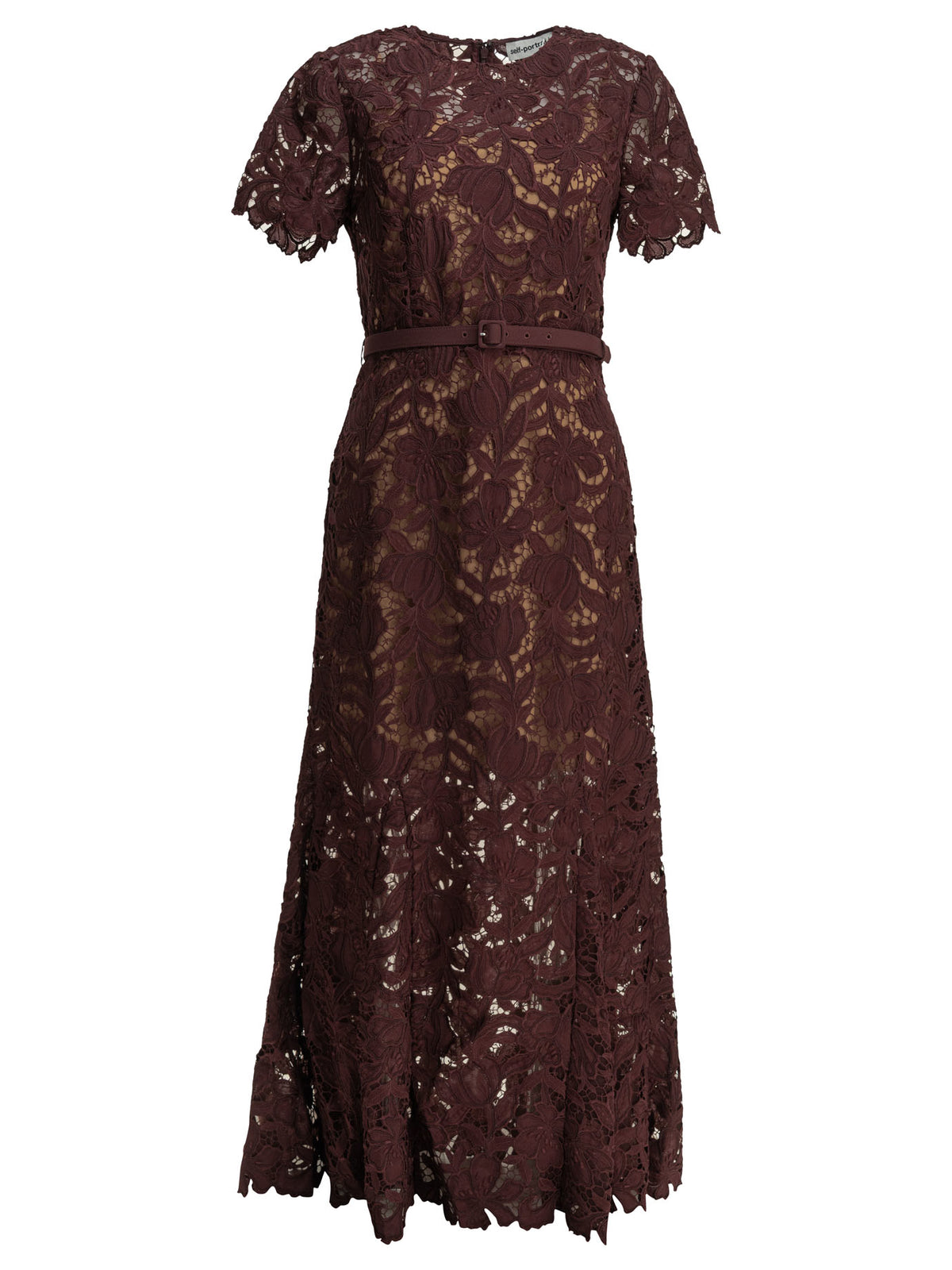 Self-Portrait Lace midi dress - Bordeaux