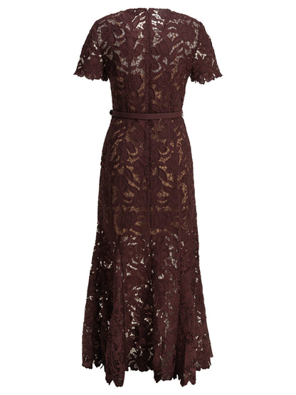 Self-Portrait Lace midi dress - Bordeaux