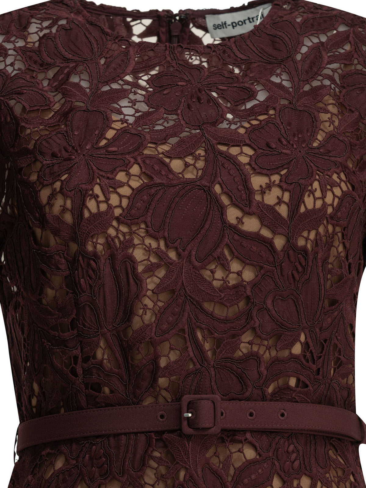 Self-Portrait Lace midi dress - Bordeaux