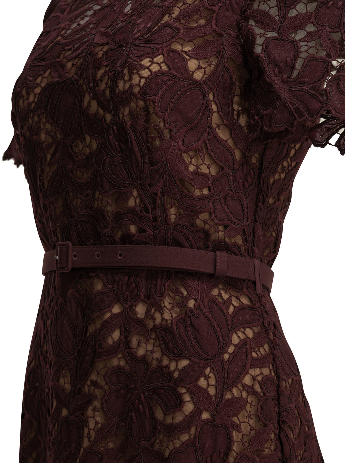 Self-Portrait Lace midi dress - Bordeaux