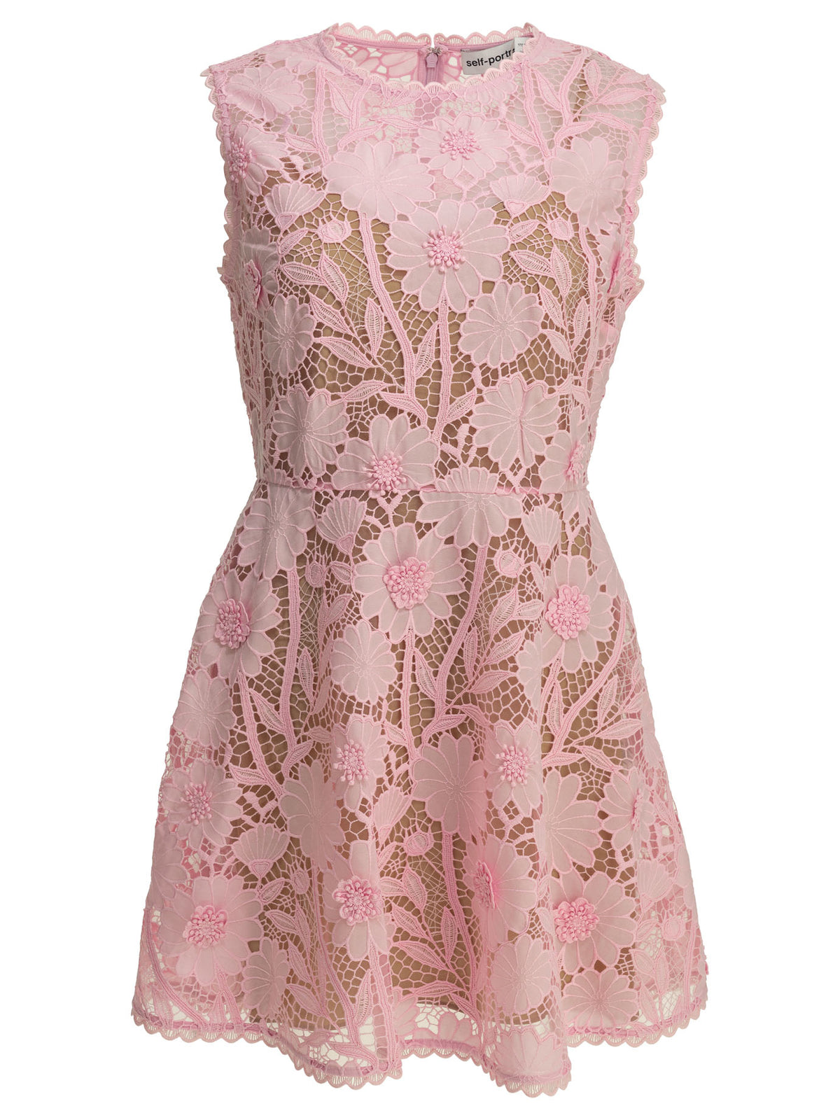 Self-Portrait Short lace dress - Pink