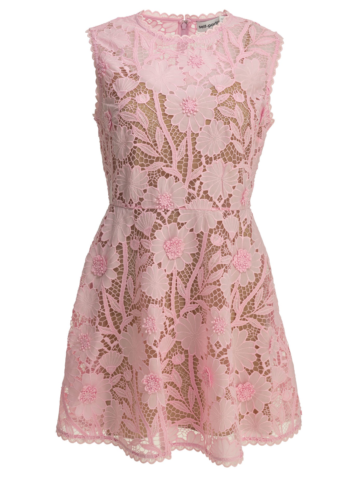 Self-Portrait Short lace dress - Pink