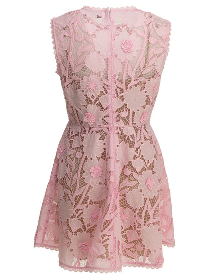 Self-Portrait Short lace dress - Pink