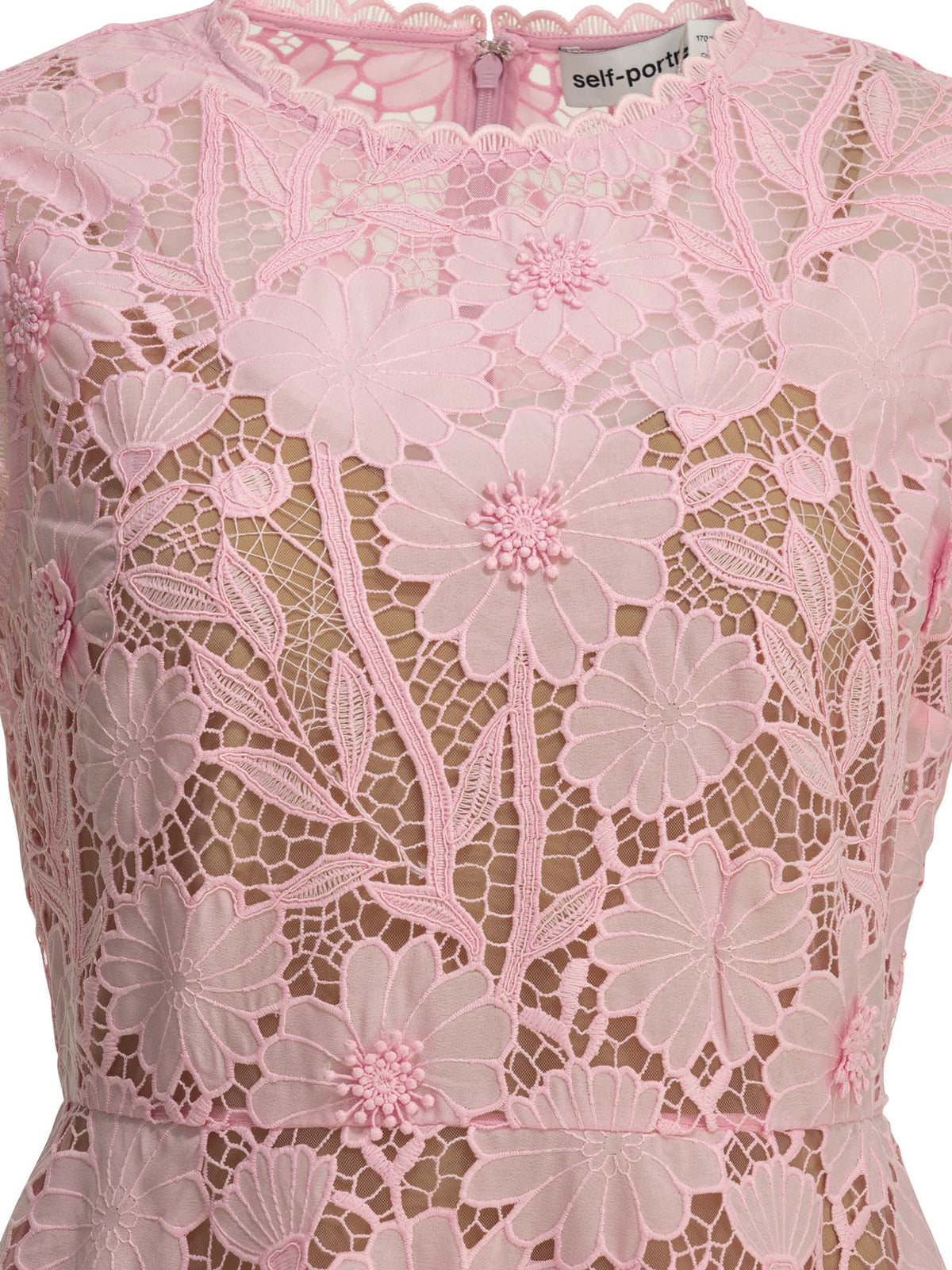 Self-Portrait Short lace dress - Pink