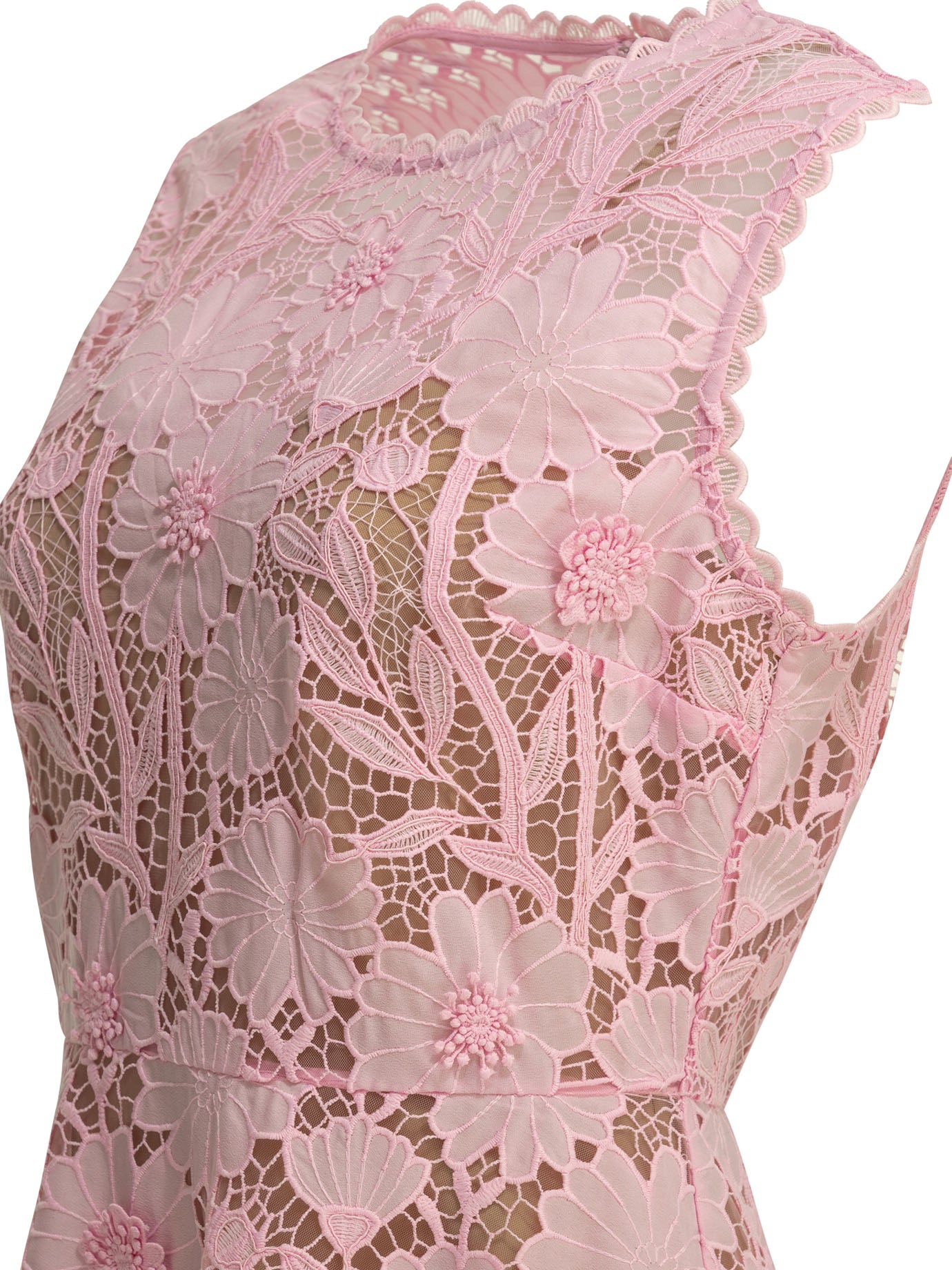 Self-Portrait Short lace dress - Pink