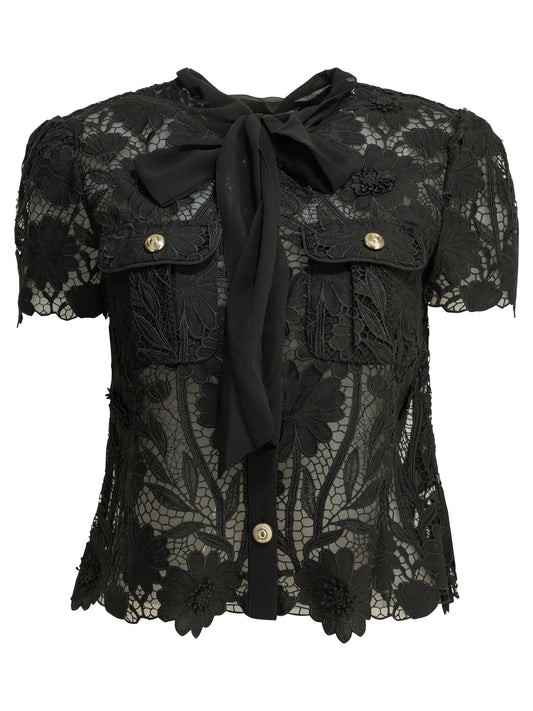 Self-Portrait Lace blouse - Black