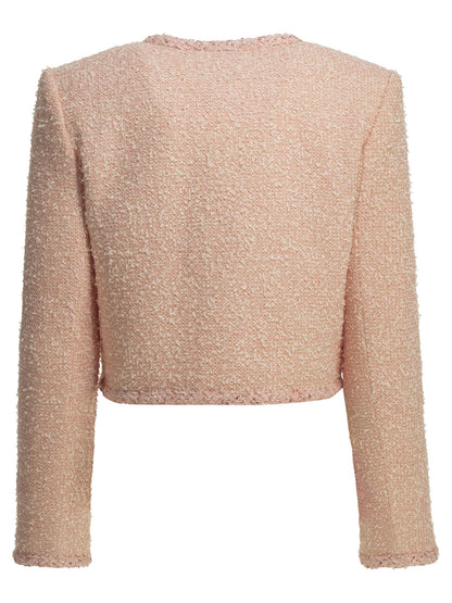 Self-Portrait Bouclé blazer - Pink