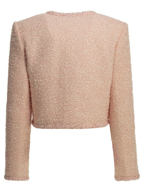 Self-Portrait Bouclé blazer - Pink