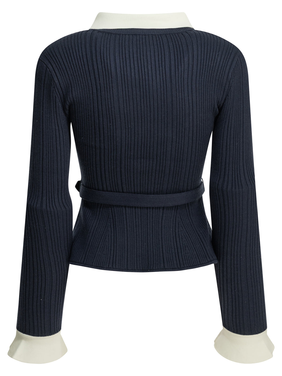 Self-Portrait Woven knit cardigan - Blue