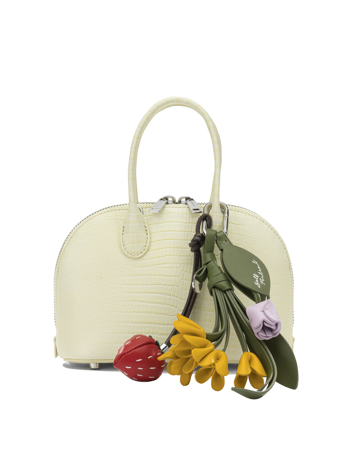 Self-Portrait Small leather handbag - Yellow