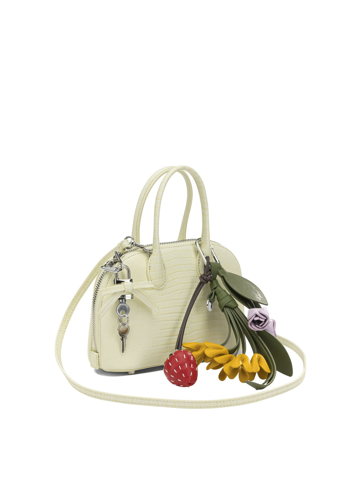 Self-Portrait Small leather handbag - Yellow