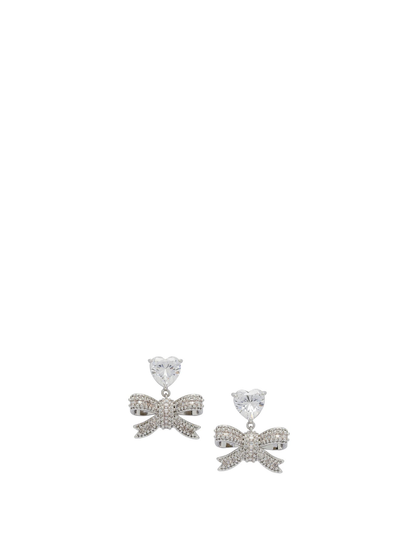 Self-Portrait Earrings with crystals - Silver