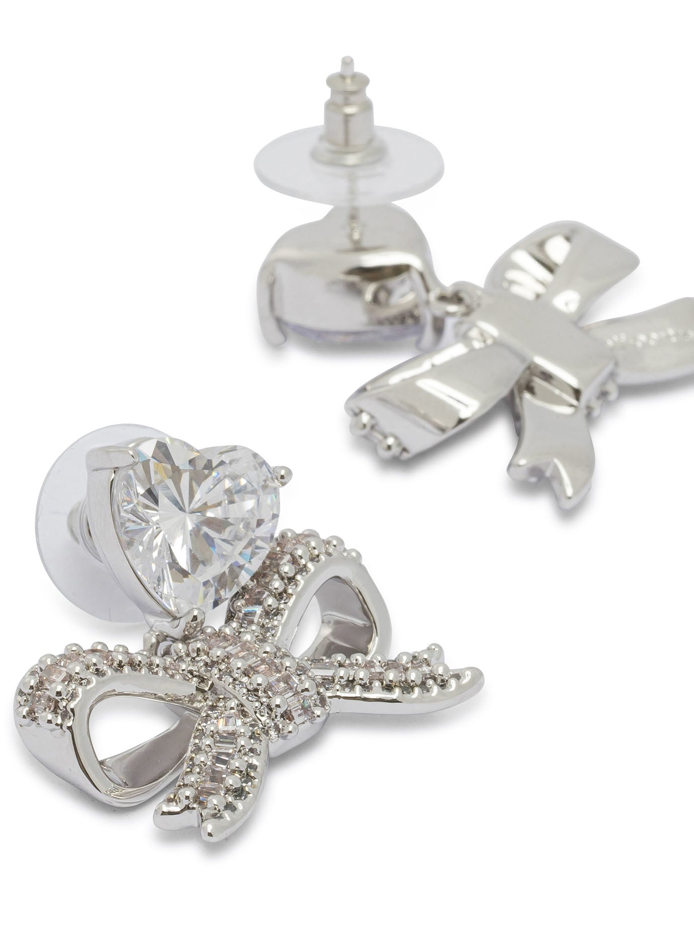 Self-Portrait Earrings with crystals - Silver