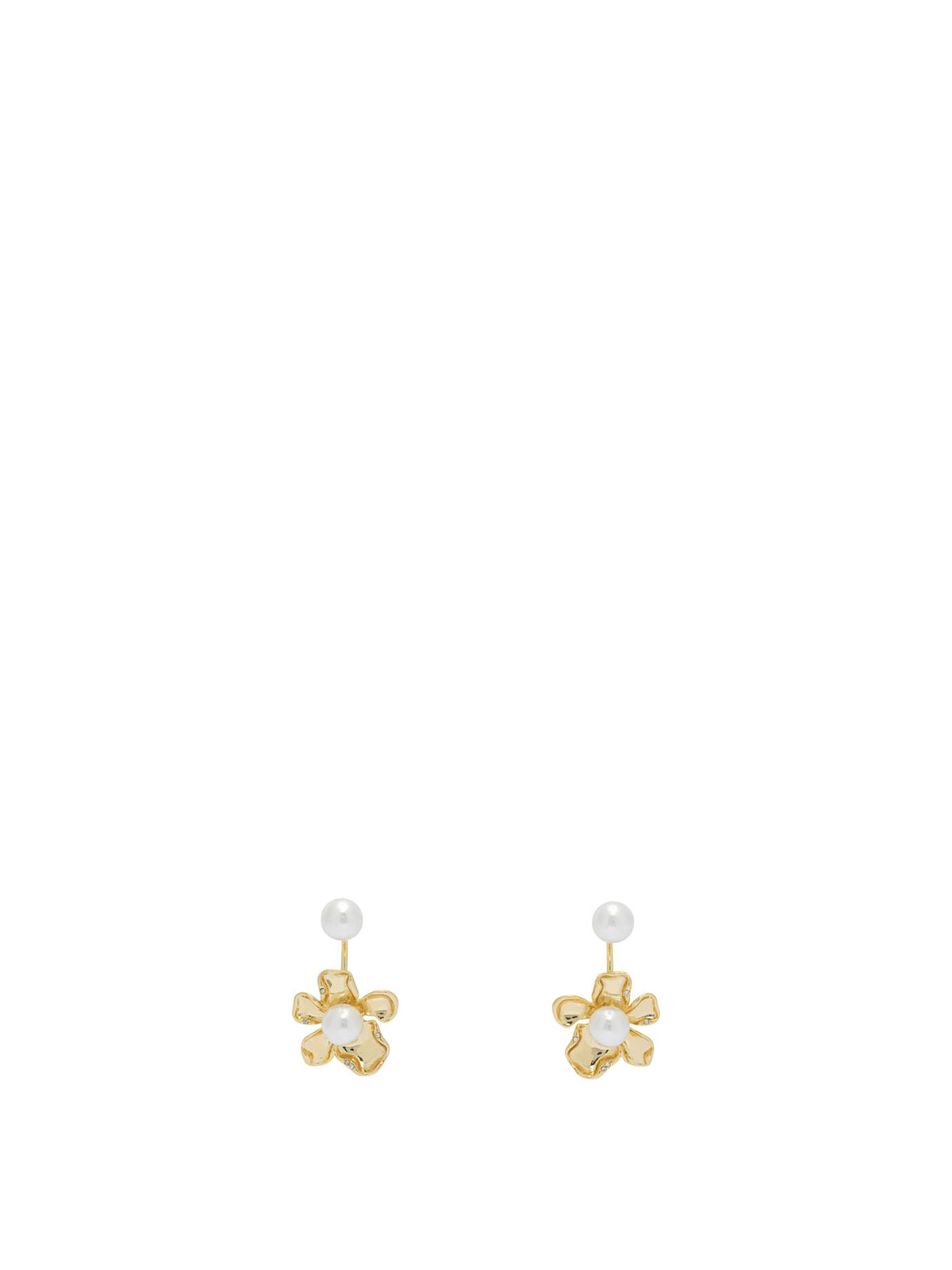 Self-Portrait Earrings with pearls - Gold