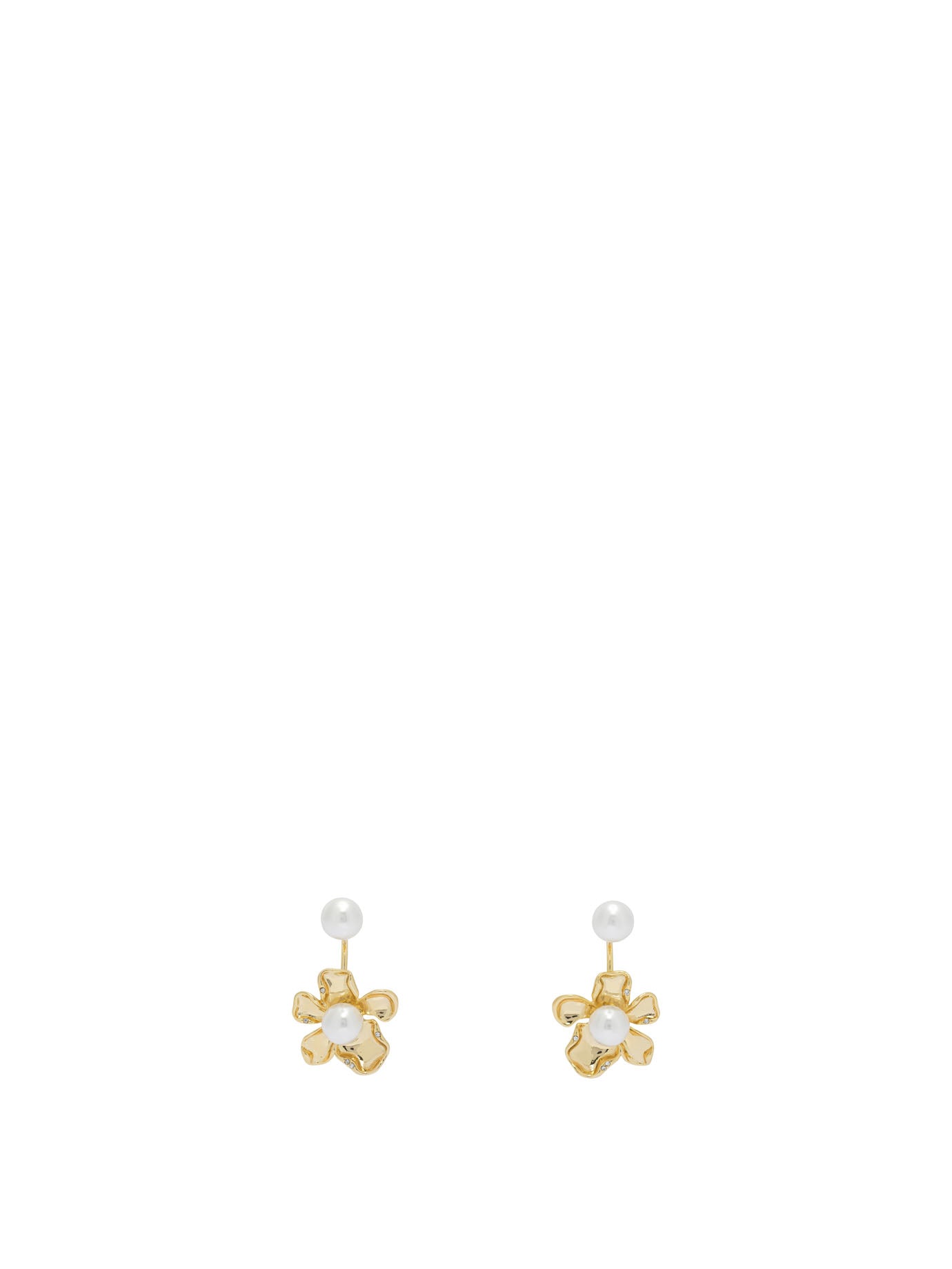 Self-Portrait Earrings with pearls - Gold