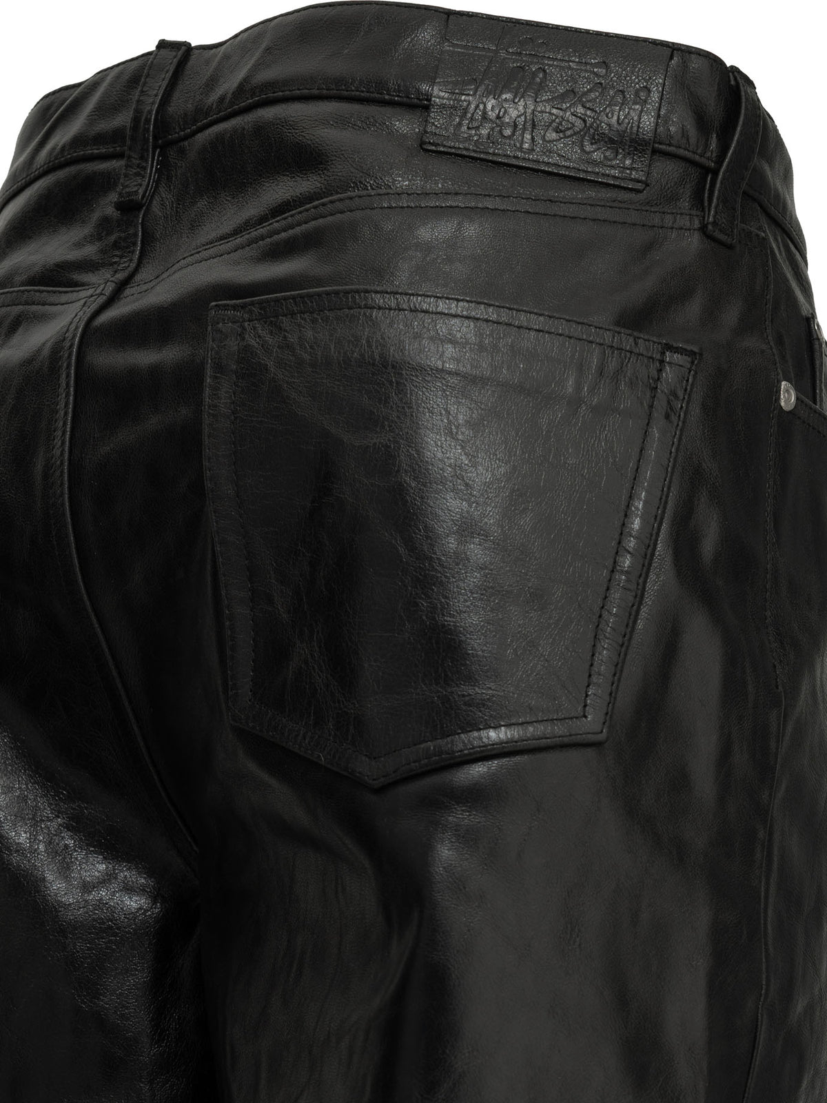 Stüssy Casual leather pants - Black