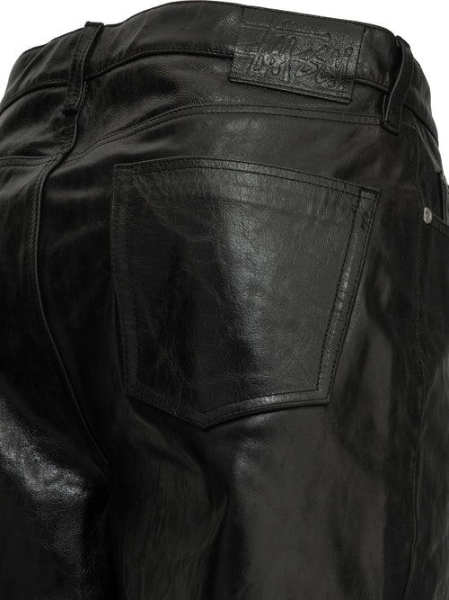 Stüssy Casual leather pants - Black