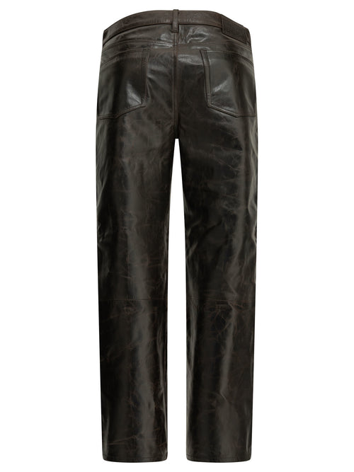 Stüssy Casual leather pants - Brown