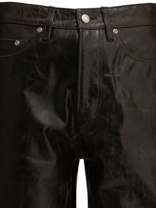 Stüssy Casual leather pants - Brown